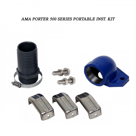 Portable Installation Kit for KSB AMA-Porter 500 series 
3 x Steel Feet with fittings
1 x Hose Tail
1 x Elbow
1 x Hose Clip