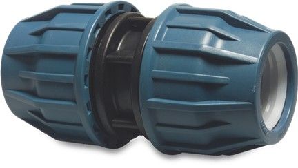 Straight Blue Compression Coupler 50mm